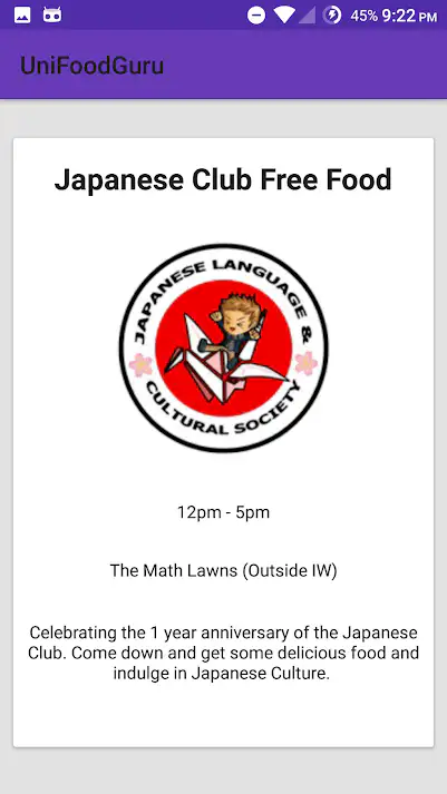 Uni Food Guru screenshot 2